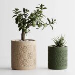 Vaso Decorativo para Plantas com Padrão Floral