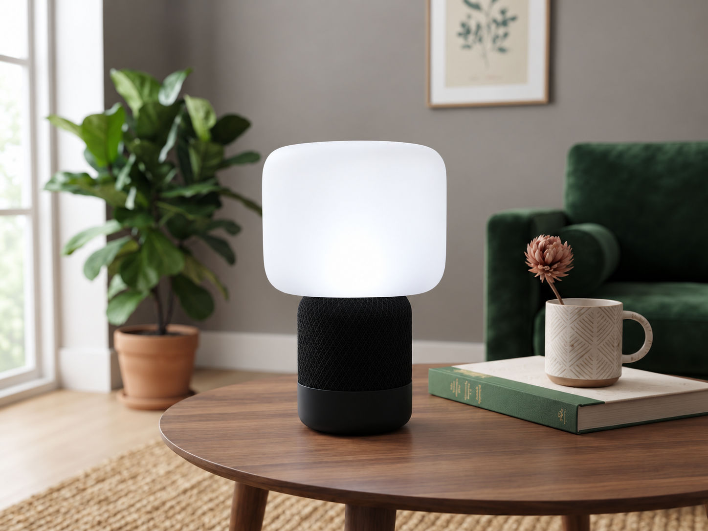 15607843234-luminaria-homepod-com-lampada-e27.jpg Luminária Homepod Com Lâmpada E27 - Imagem 1