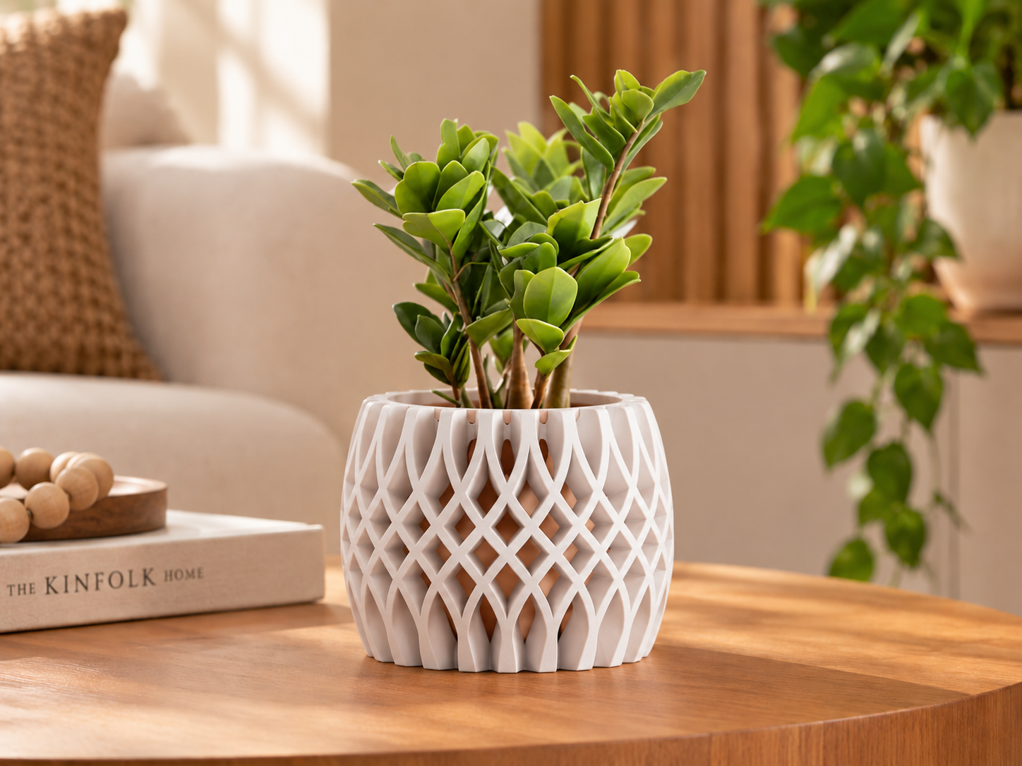 15609110631-interweave-branco.png Vaso Decorativo para Plantas Interweave - Imagem 1